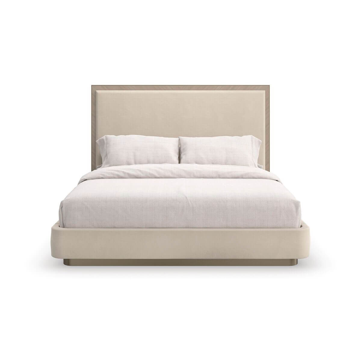 Classic Modern Upholstered King Bed - English Georgian America