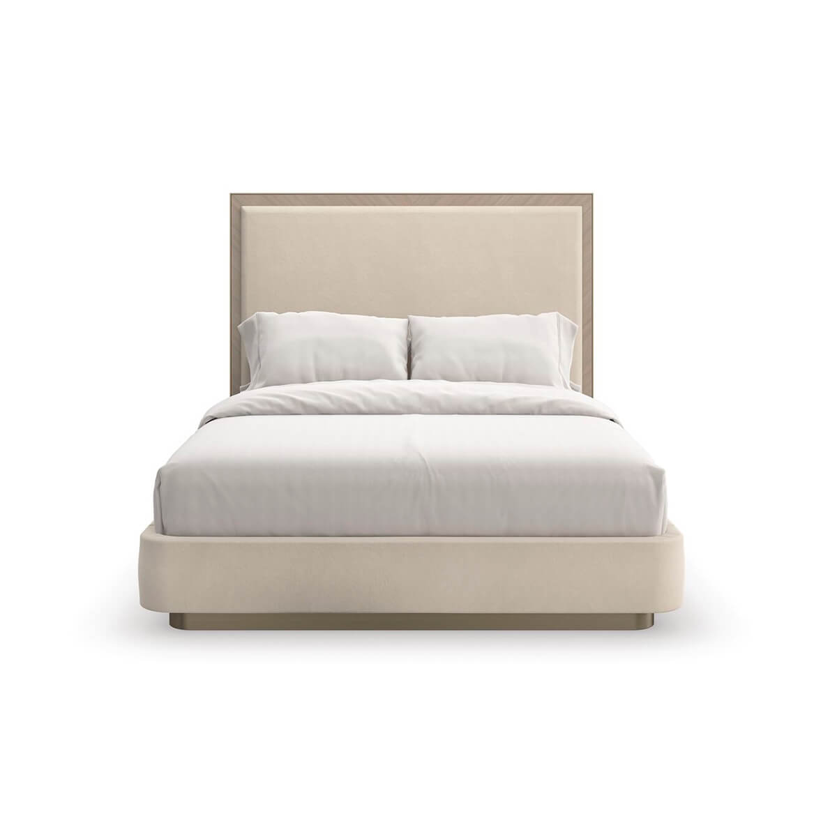 Classic Modern Upholstered Queen Bed - English Georgian America