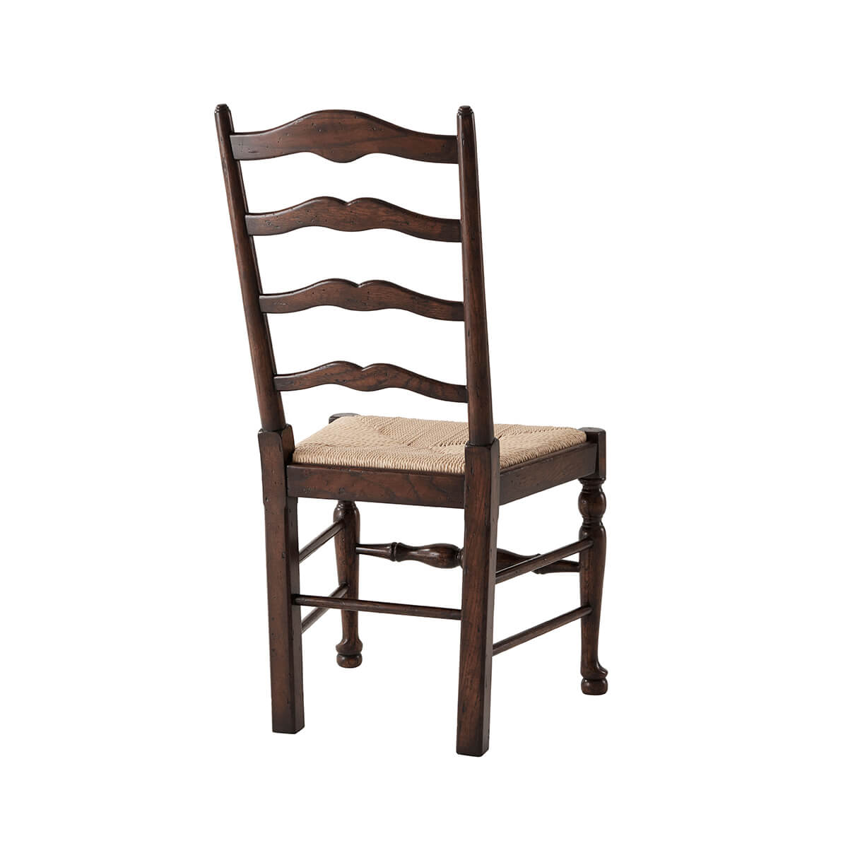 English Oak Ladderback Side Chair - English Georgian America