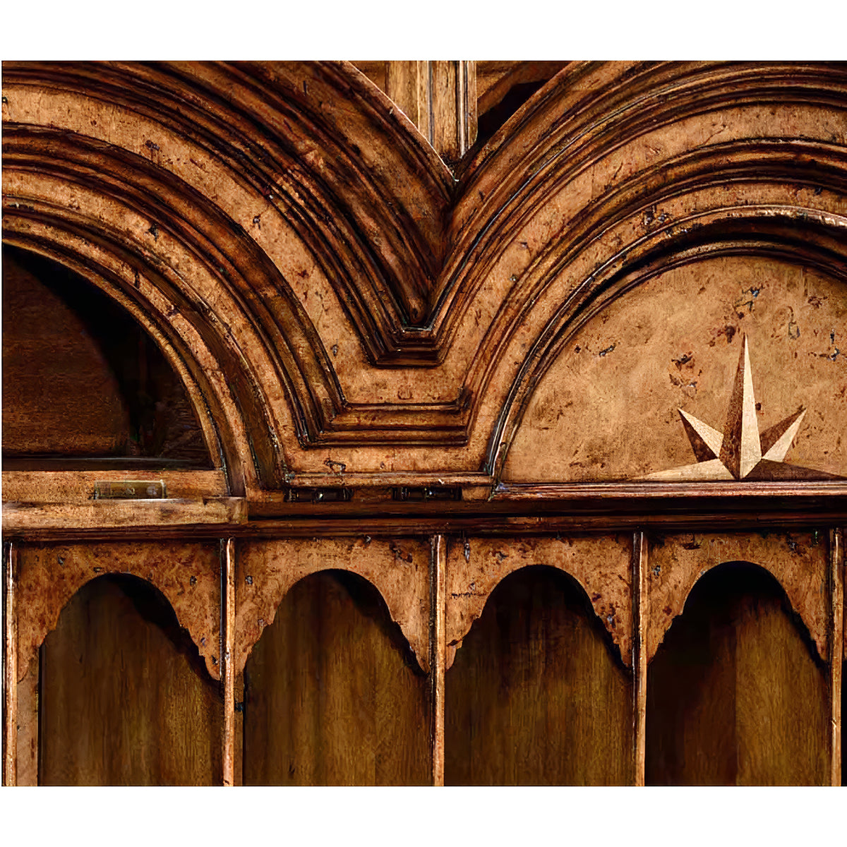 Queen Anne Style Secretary Bookcase