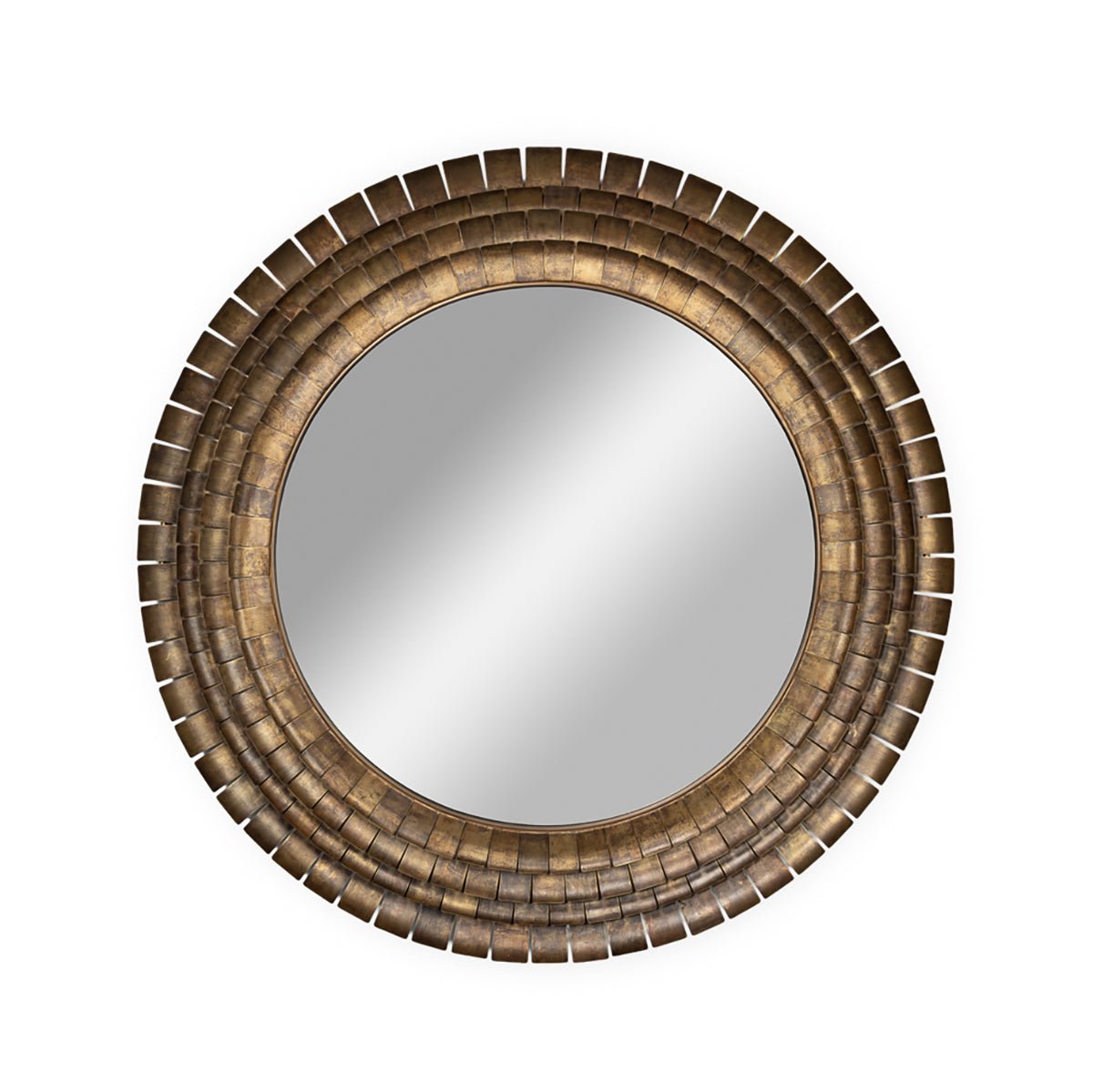 Large Round French Art Deco Mirror - English Georgian America