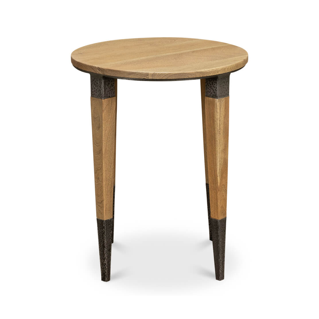 Modern Industrial Round Accent Table - English Georgian America