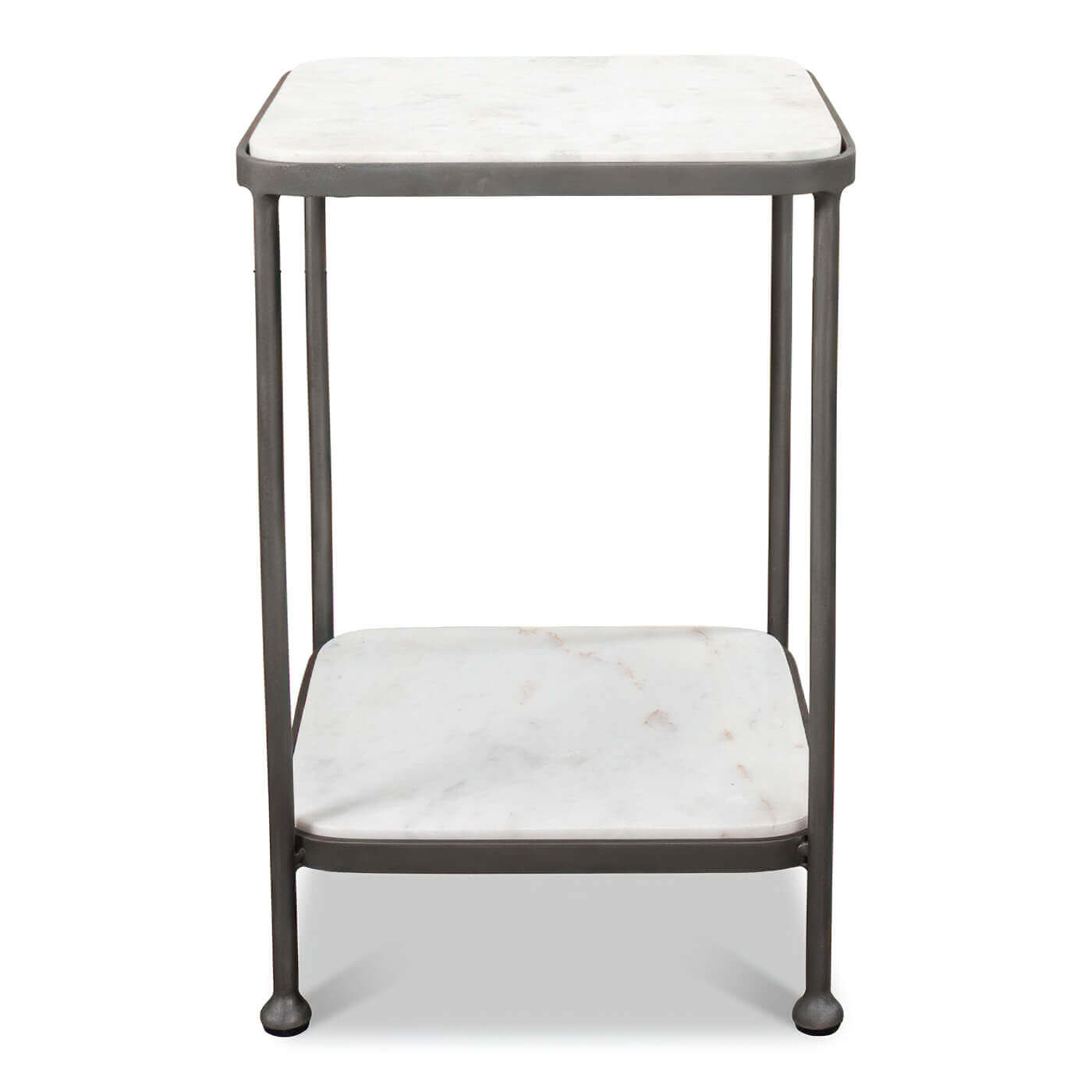 Modern Iron and Marble Accent Table - English Georgian America