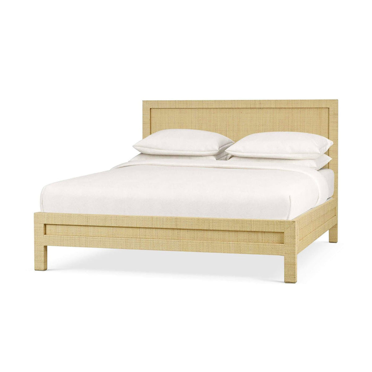 Natural Rattan King Size Bed Frame - English Georgian America
