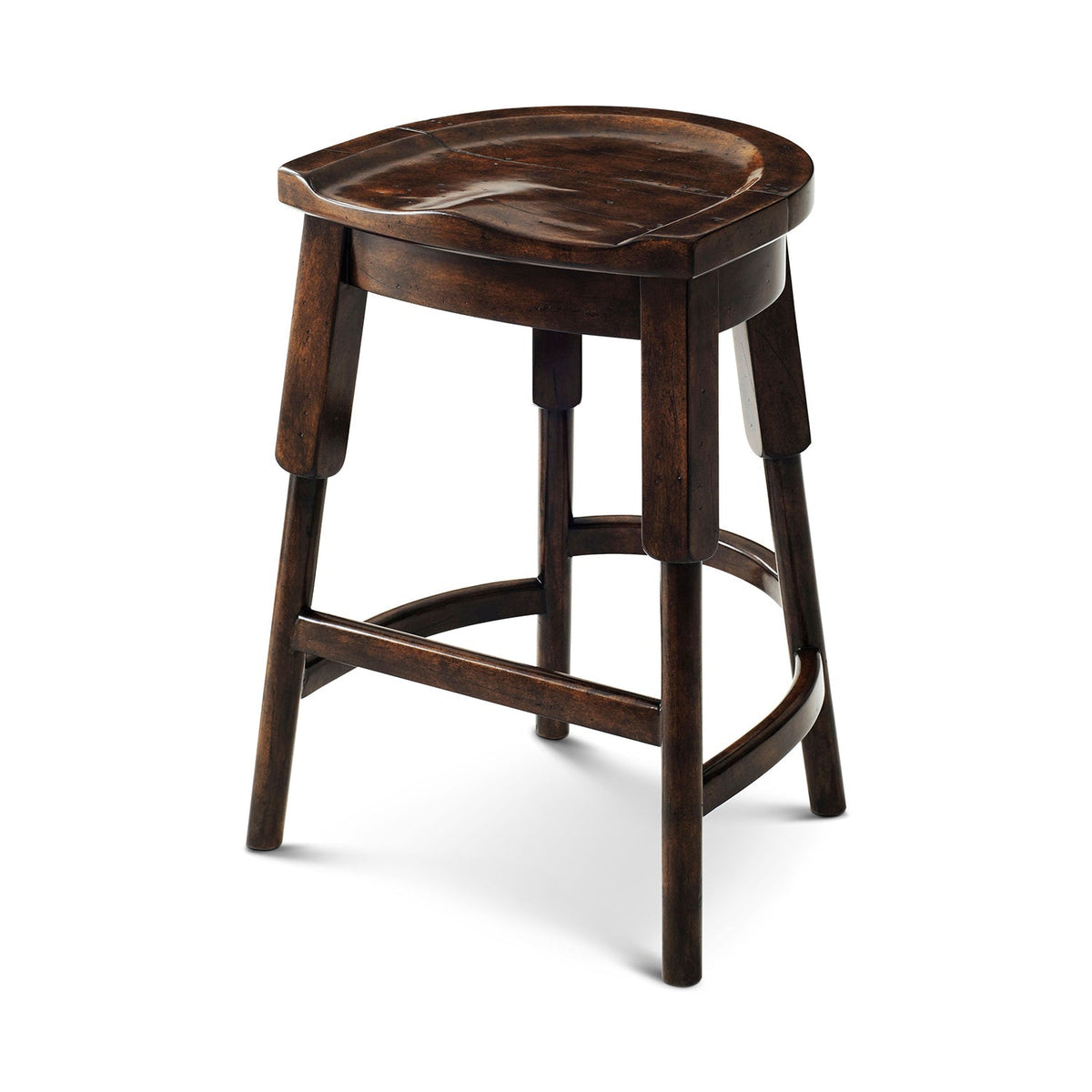 Rustic English Counter Stool - English Georgian America