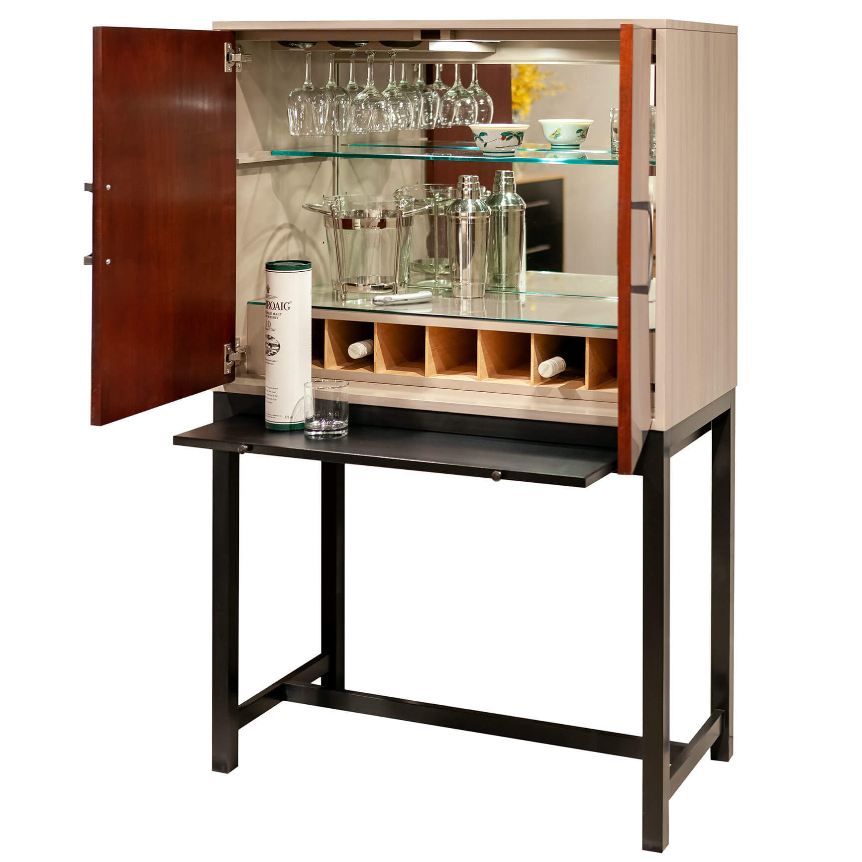 Custom Modern 36" Bar Cabinet - English Georgian America