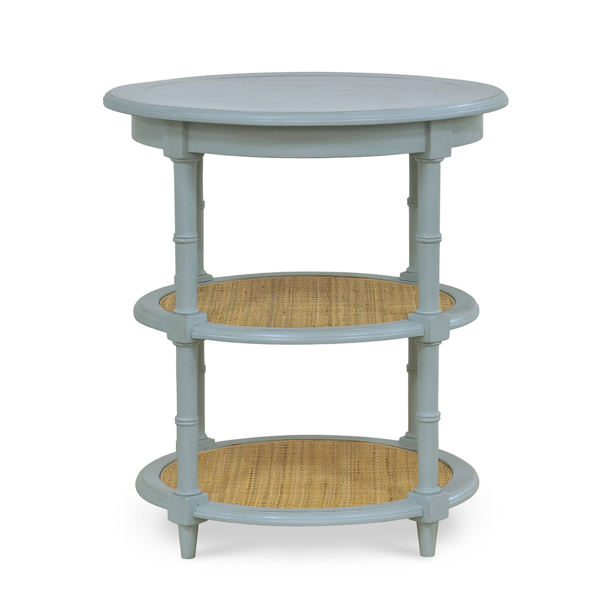 Round Country Painted End Table