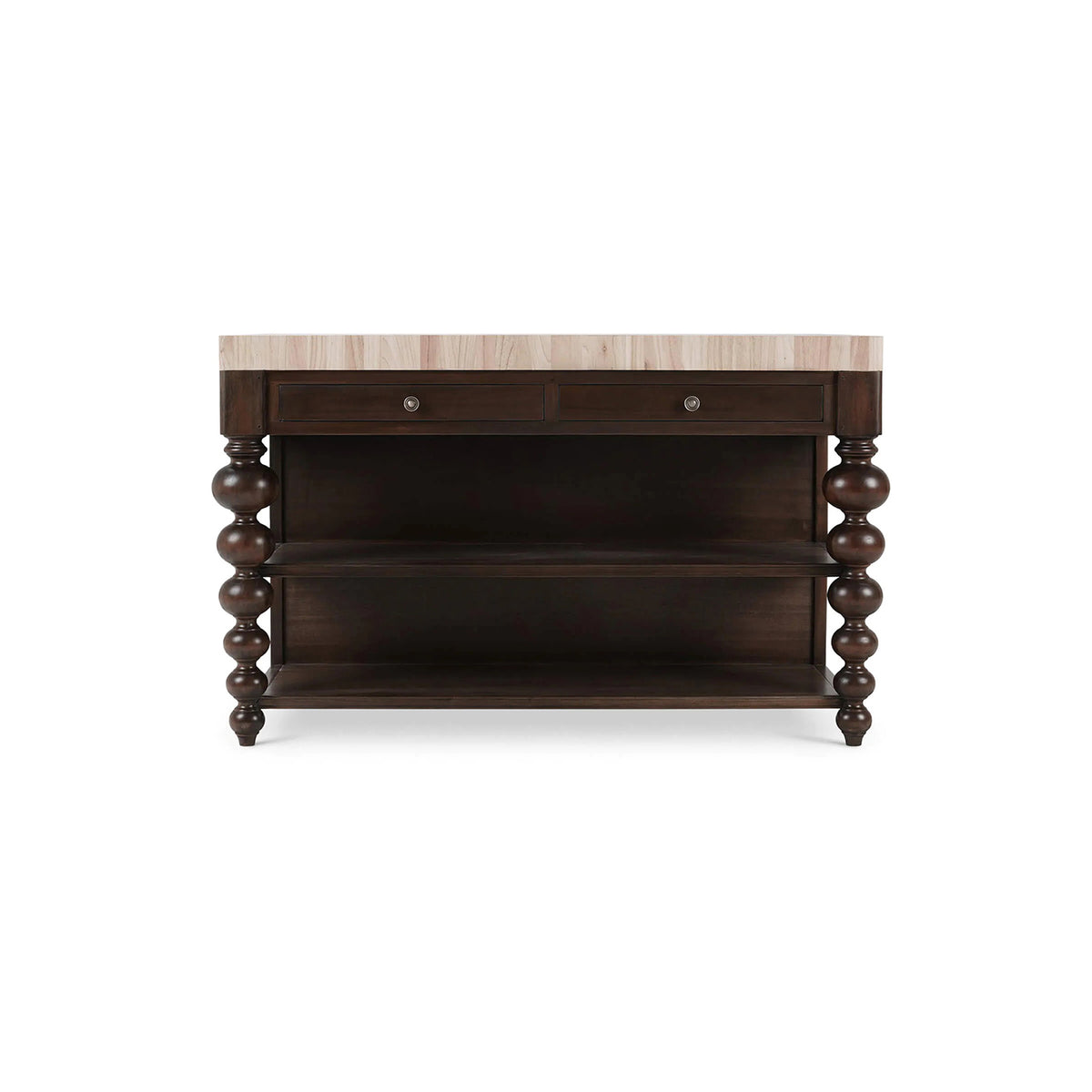Bobbin Leg Butcher Block Kitchen Island