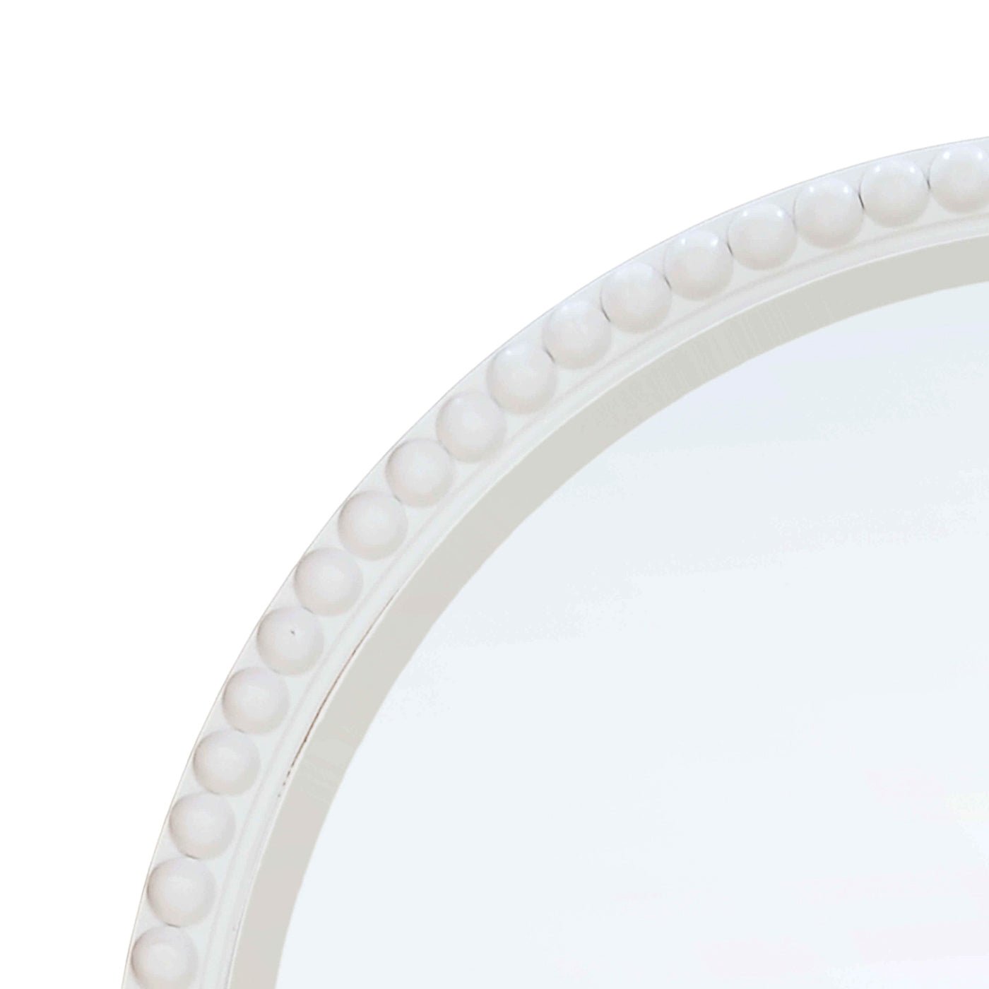 32" Painted Round Beaded Mirror - English Georgian America