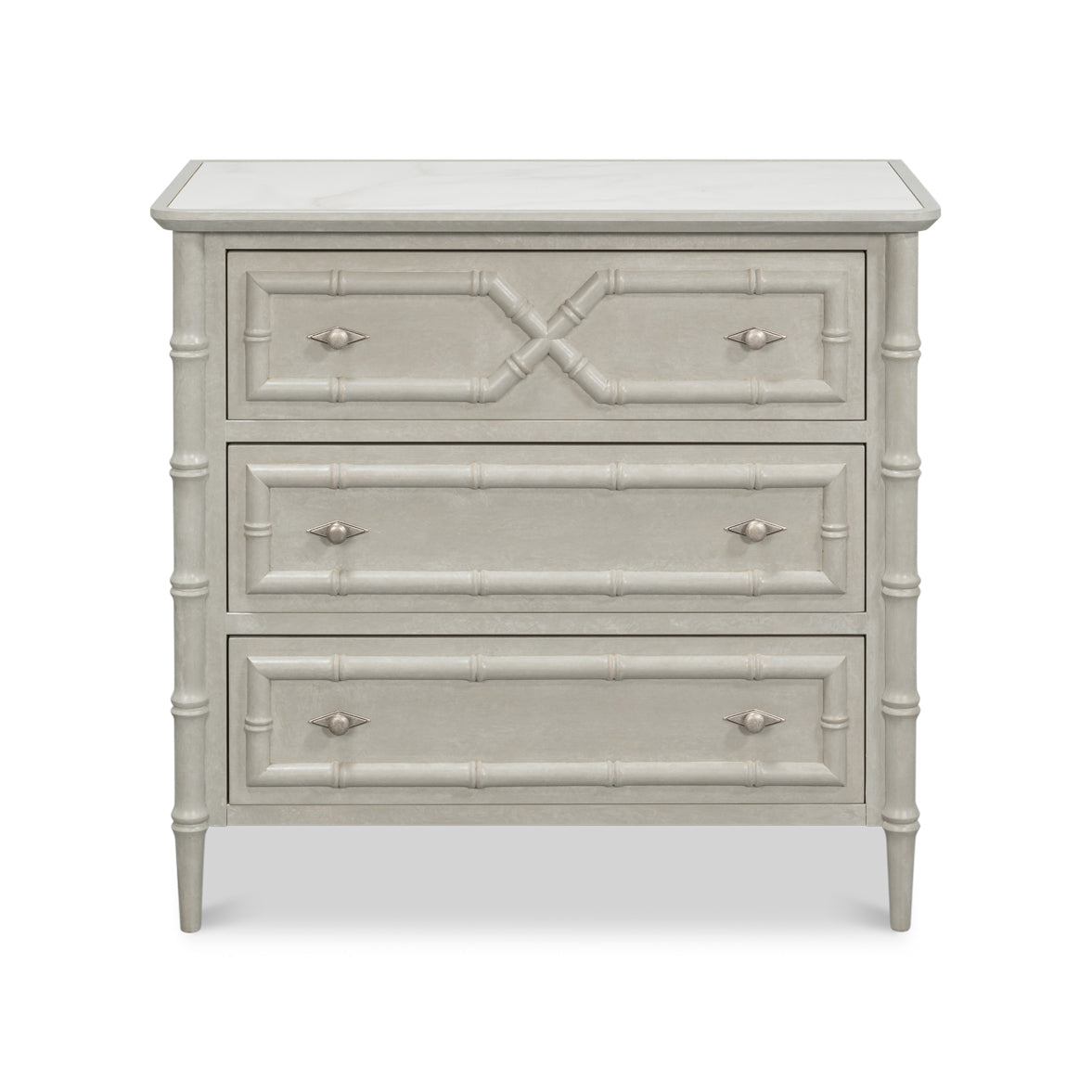 Faux Bamboo 3-Drawer Chest