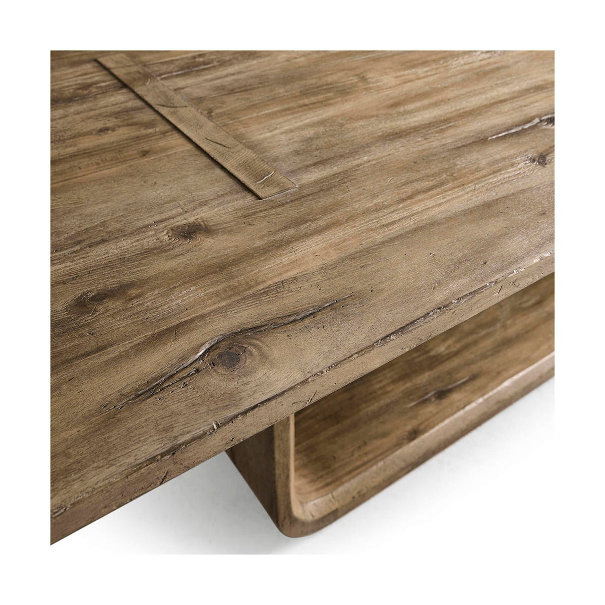 86" Rustic Modern Wood Dining Table - English Georgian America