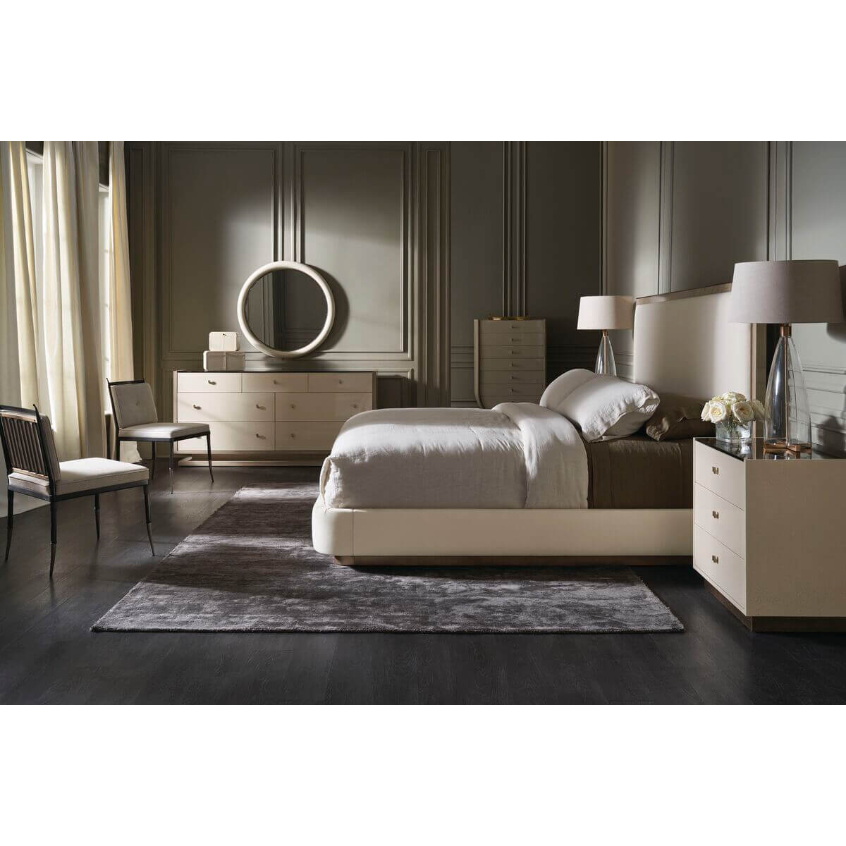 Classic Modern Upholstered King Bed