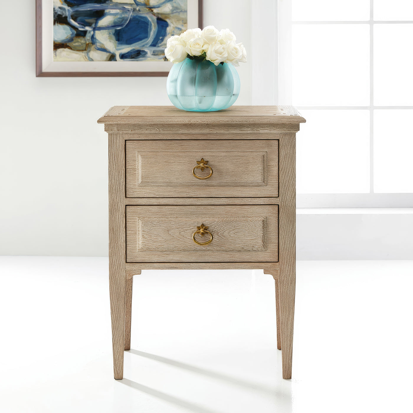 Oak Louis XVI Bedside Table