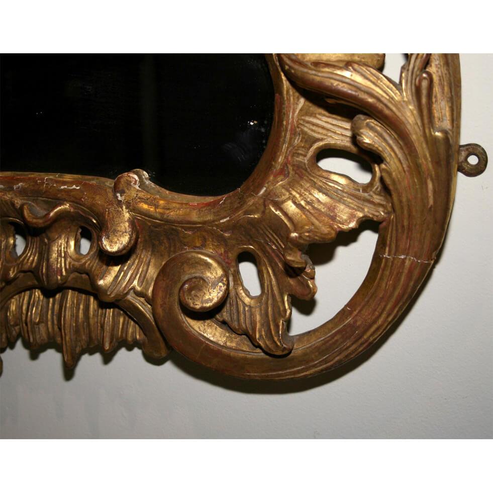 A Very Fine George II Carved Gilt Wood Mirror - English Georgian America