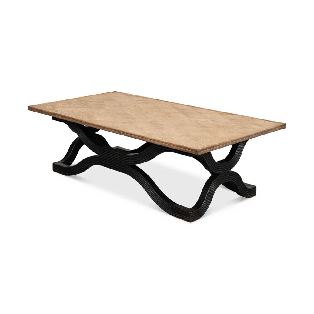 Antique Black Tidal Flow Coffee Table - English Georgian America