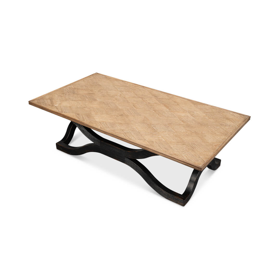 Antique Black Tidal Flow Coffee Table - English Georgian America