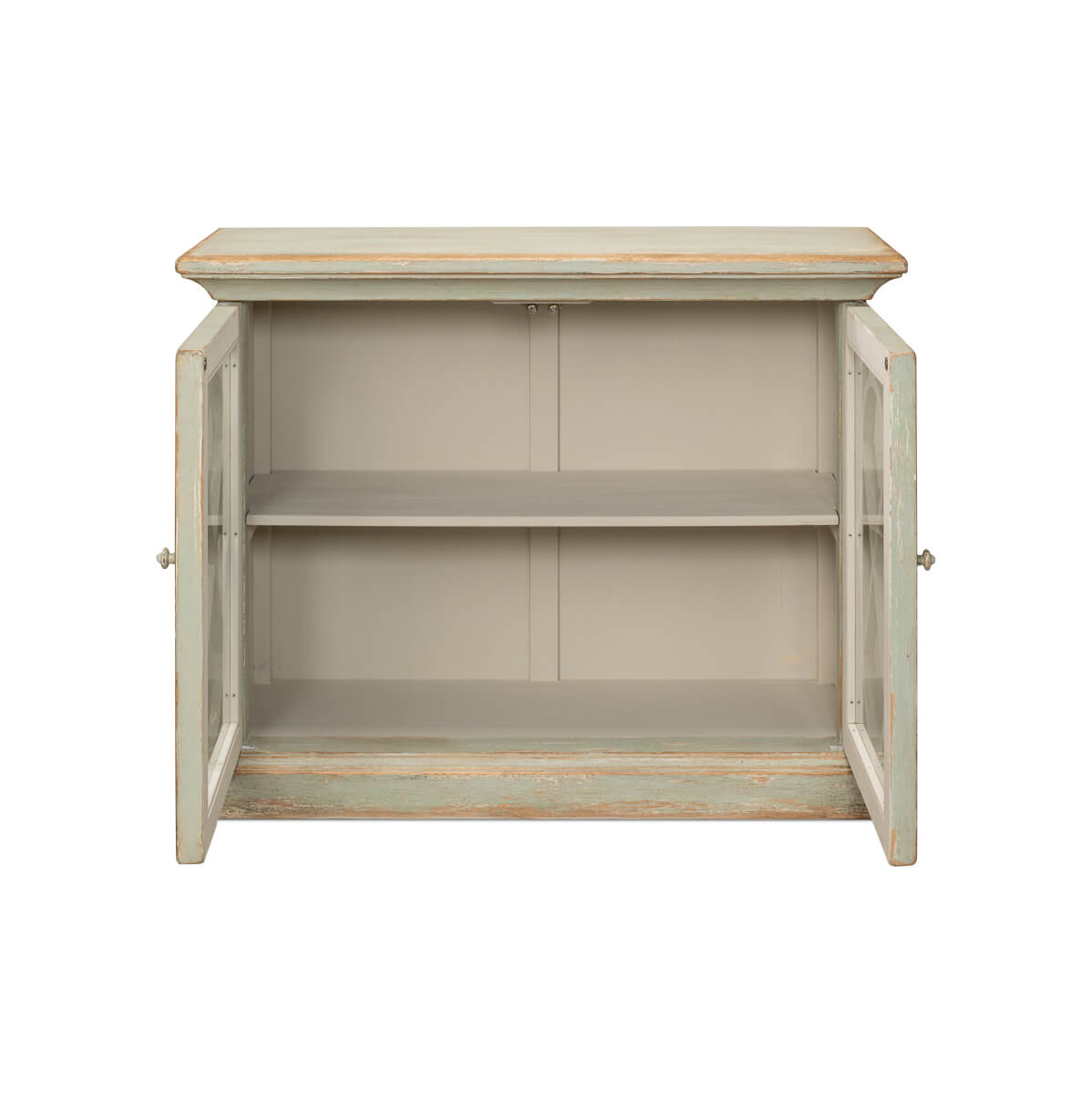 Antique Sage French Side Cabinet - English Georgian America