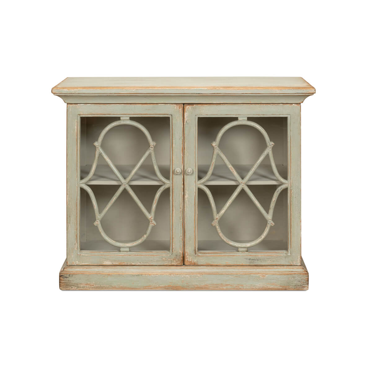 Antique Sage French Side Cabinet - English Georgian America