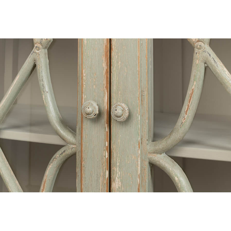 Antique Sage French Side Cabinet - English Georgian America