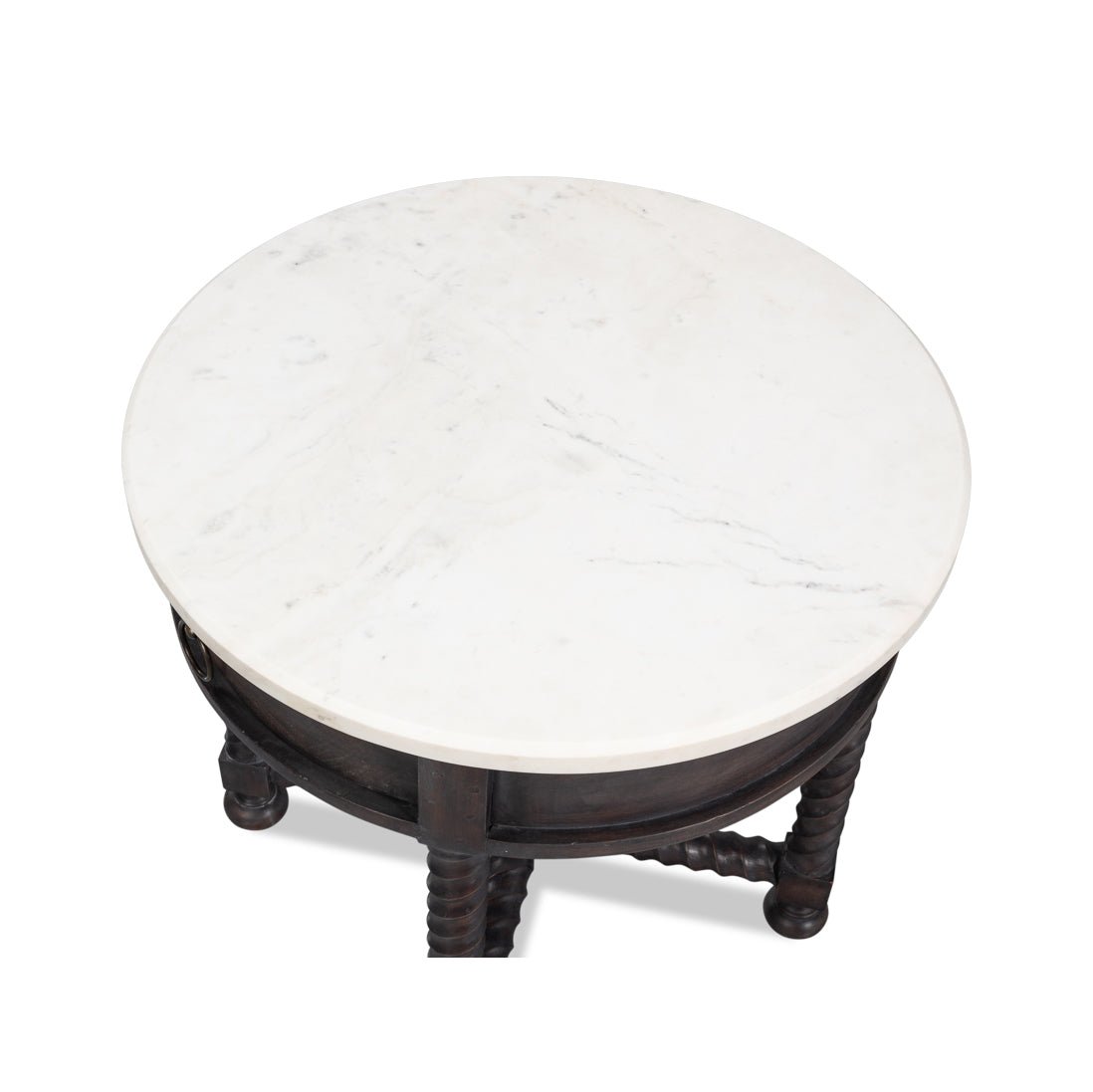 Antique Style Round Side Table - English Georgian America