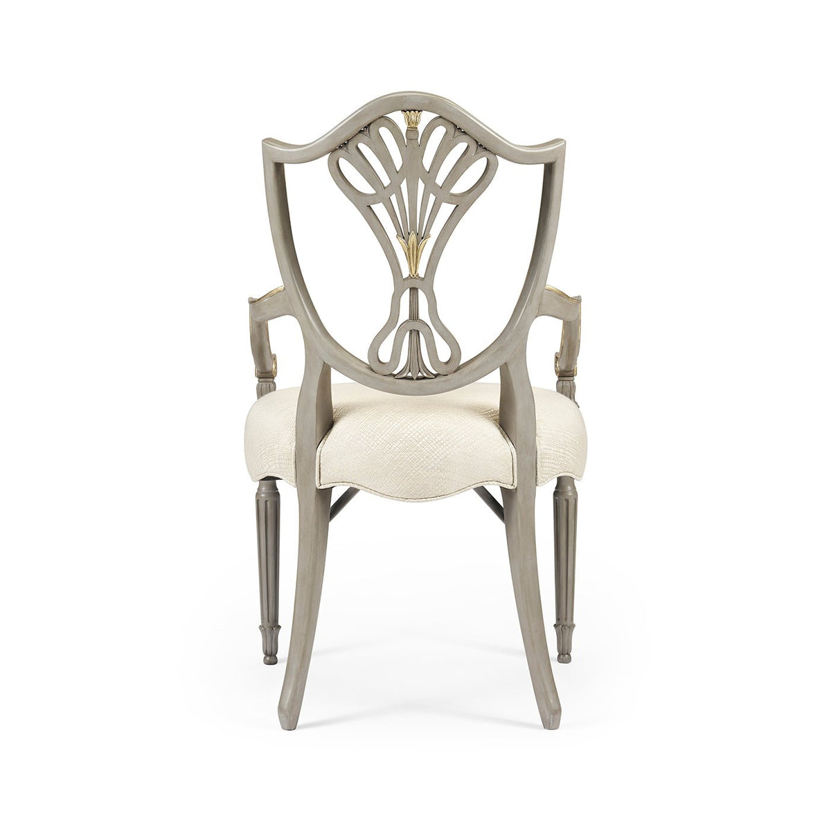 Antique Style Shield Back Dining Arm Chair - English Georgian America