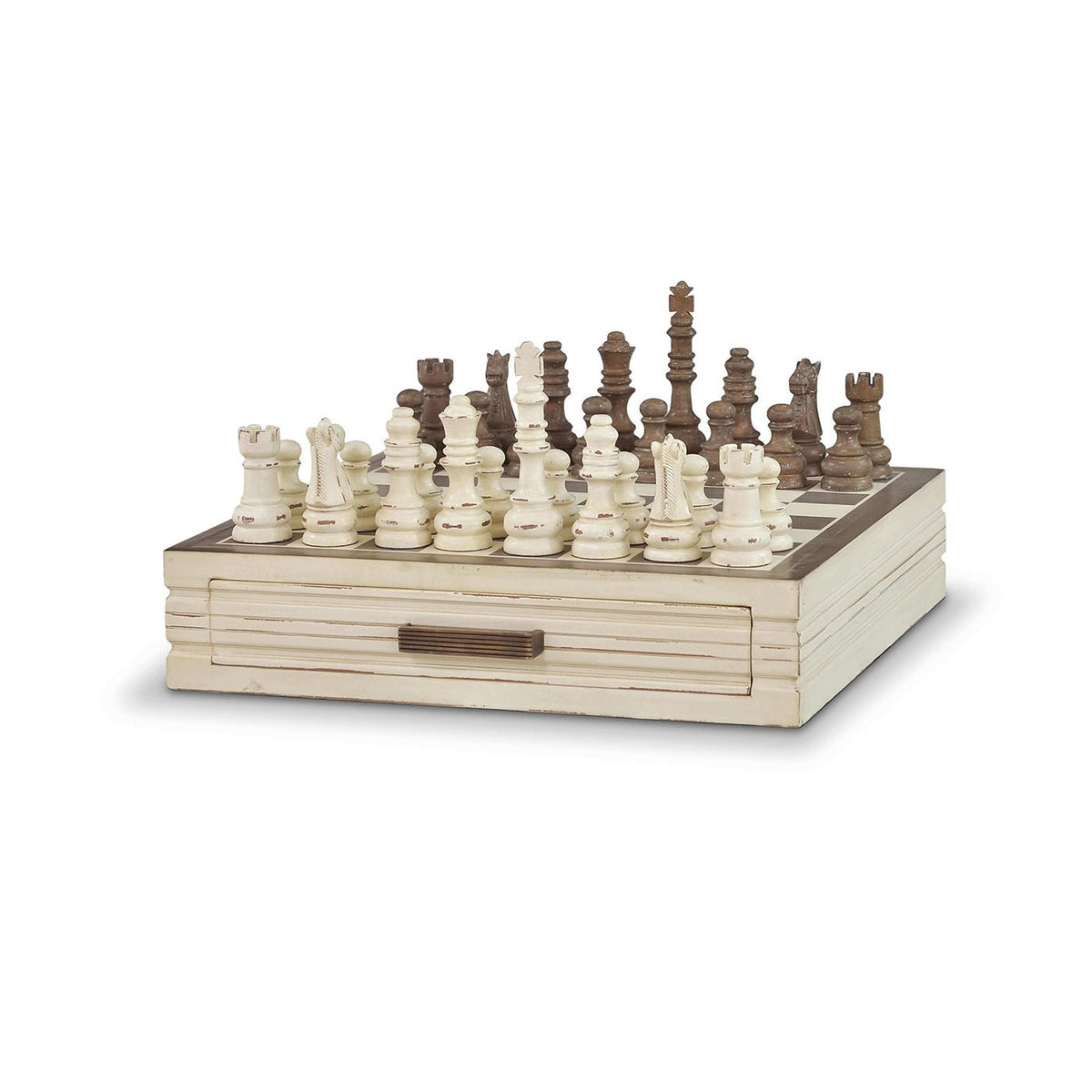 Antique Style Wooden Chess Board - English Georgian America