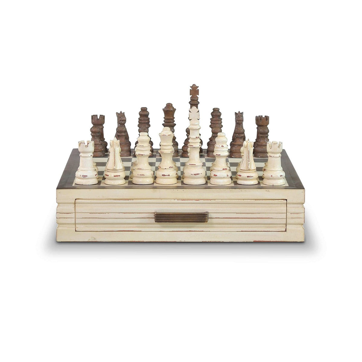 Antique Style Wooden Chess Board - English Georgian America