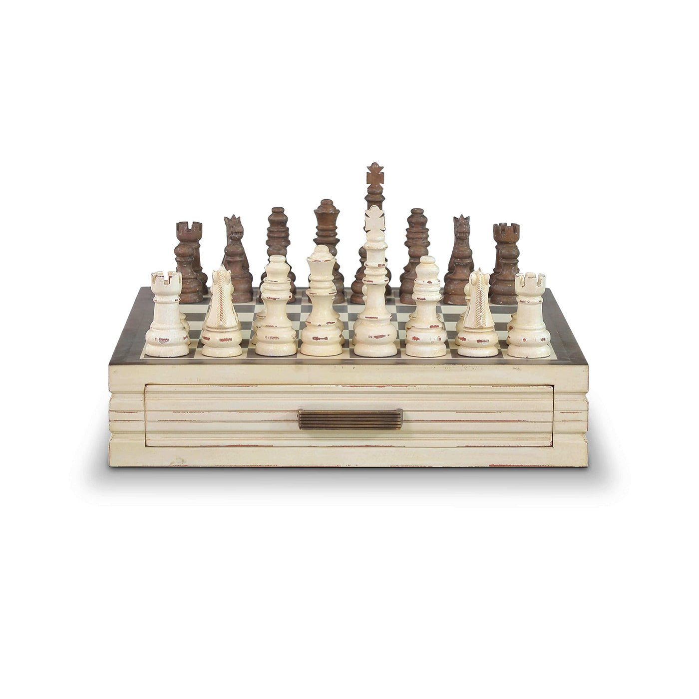 Antique Style Wooden Chess Board - English Georgian America