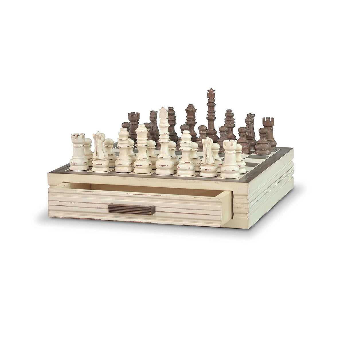 Antique Style Wooden Chess Board - English Georgian America