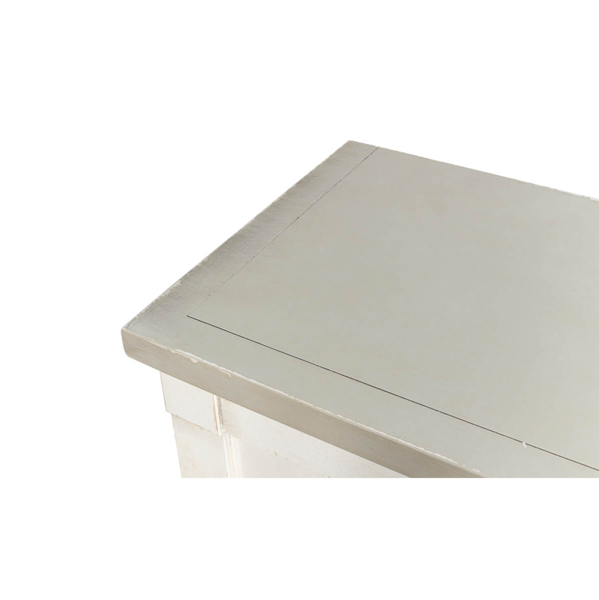 Antique White and Gray Top Sideboard - English Georgian America