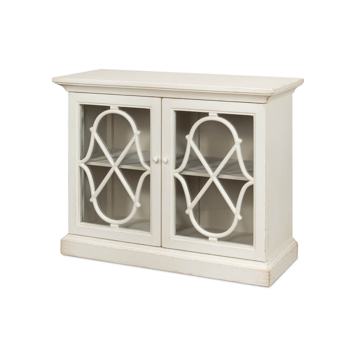 Antique White French Side Cabinet - English Georgian America