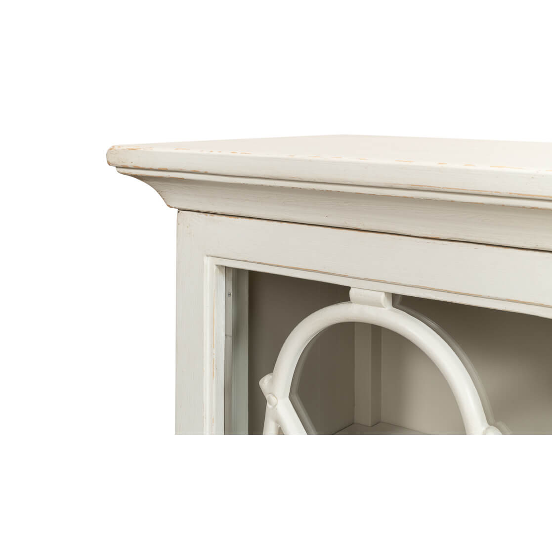 Antique White French Side Cabinet - English Georgian America