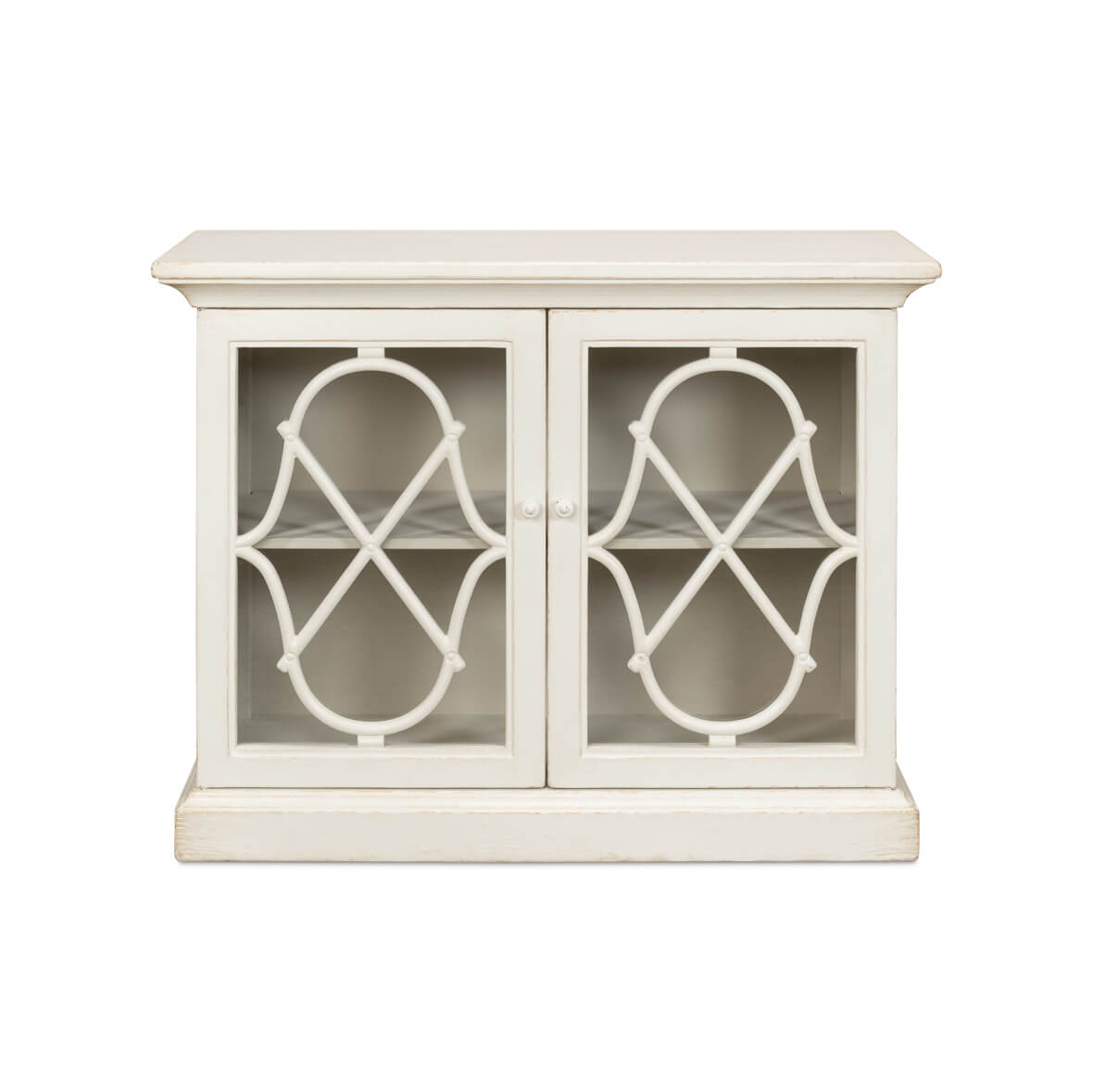 Antique White French Side Cabinet - English Georgian America