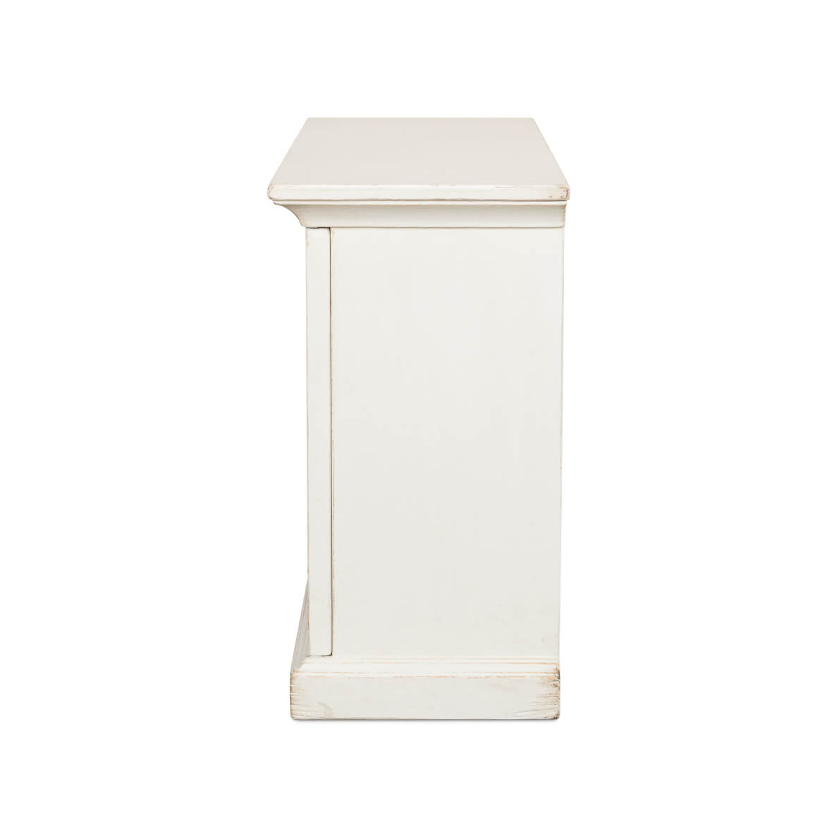 Antique White French Side Cabinet - English Georgian America
