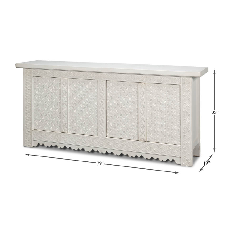 Antique White Moroccan Sideboard - English Georgian America