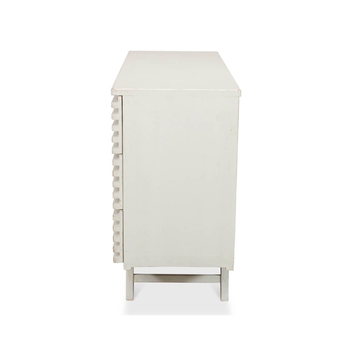 Antique White Trapezoid Commode - English Georgian America