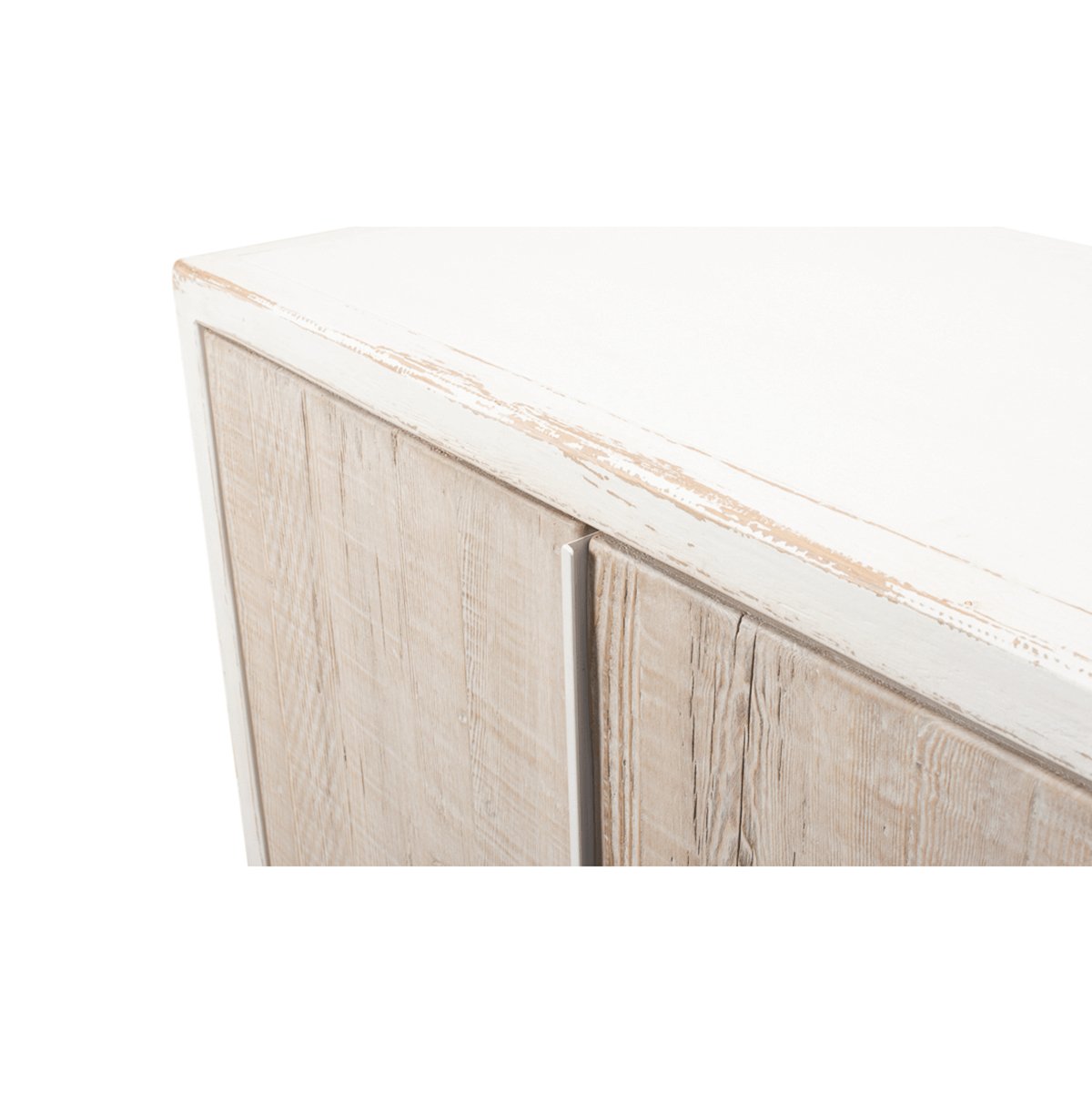 Antique White Two Door Cabinet - English Georgian America