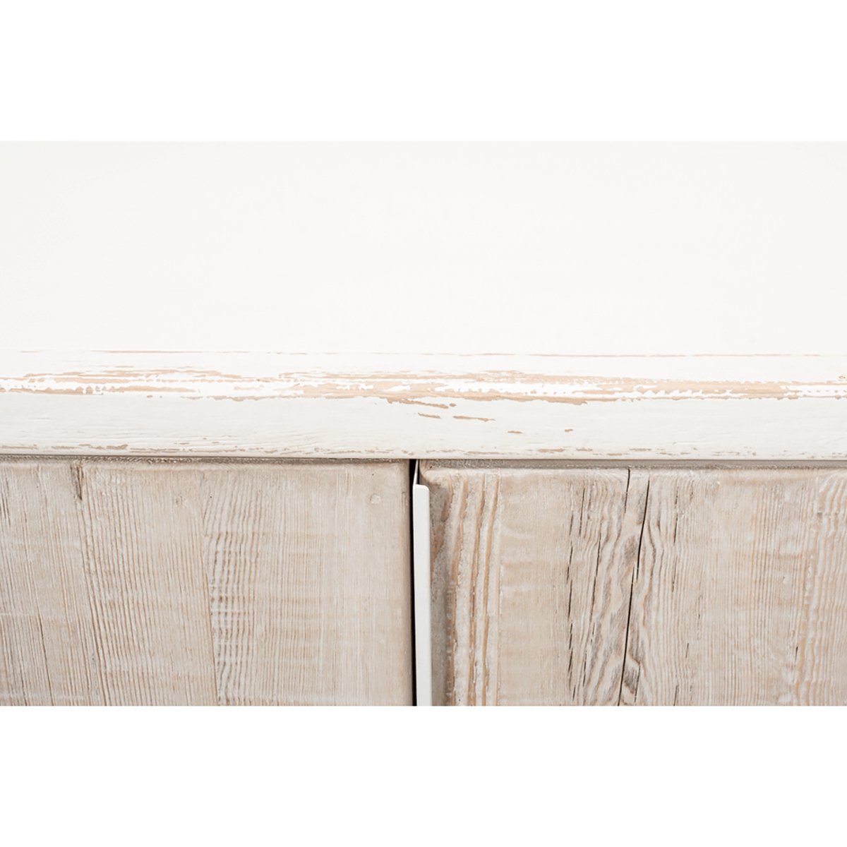 Antique White Two Door Cabinet - English Georgian America