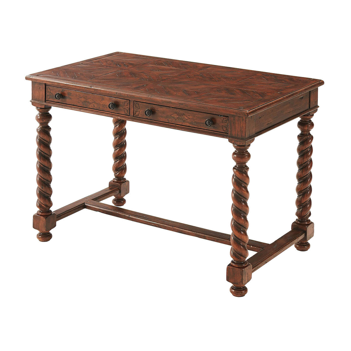 Antiqued 17th Century Style Writing Table - English Georgian America