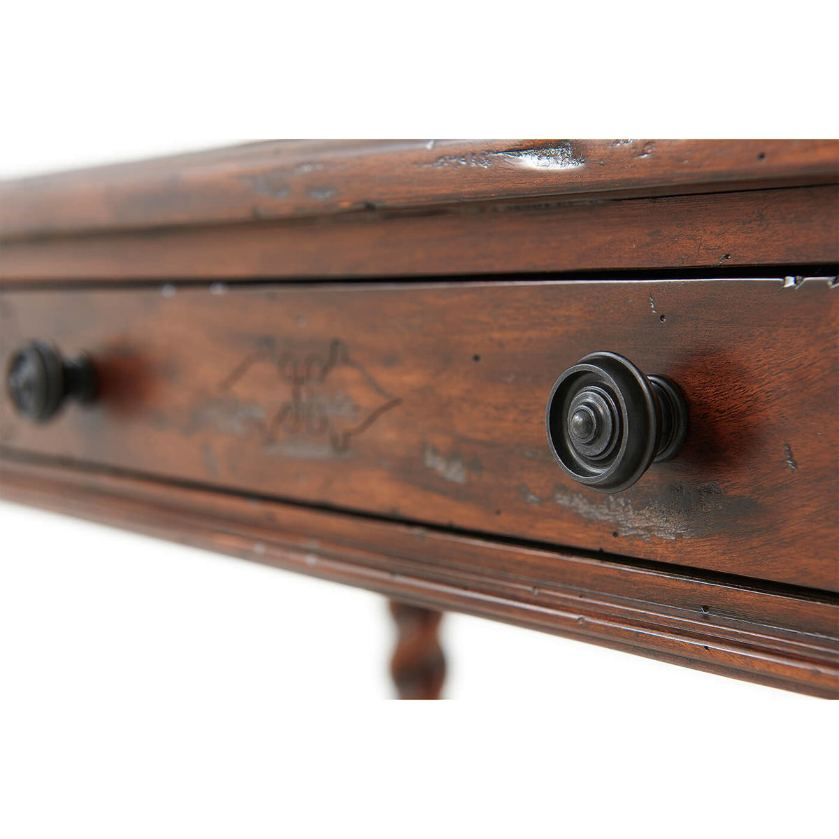 Antiqued 17th Century Style Writing Table - English Georgian America
