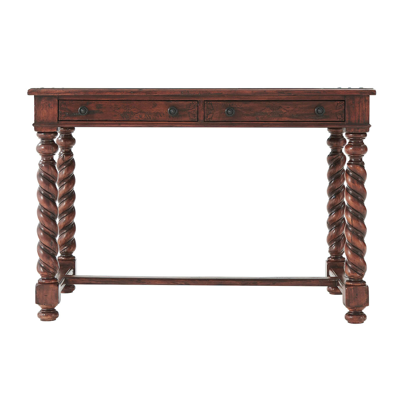 Antiqued 17th Century Style Writing Table - English Georgian America