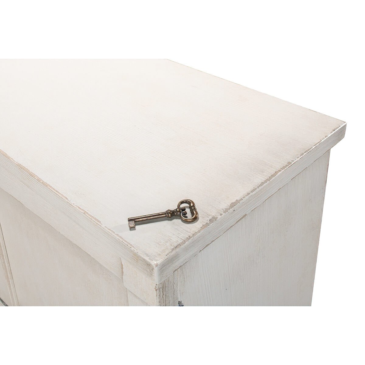 Antiqued Painted Buffet Cabinet - English Georgian America