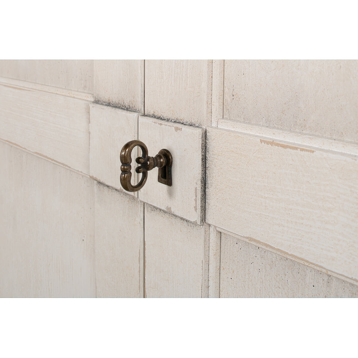 Antiqued Painted Buffet Cabinet - English Georgian America