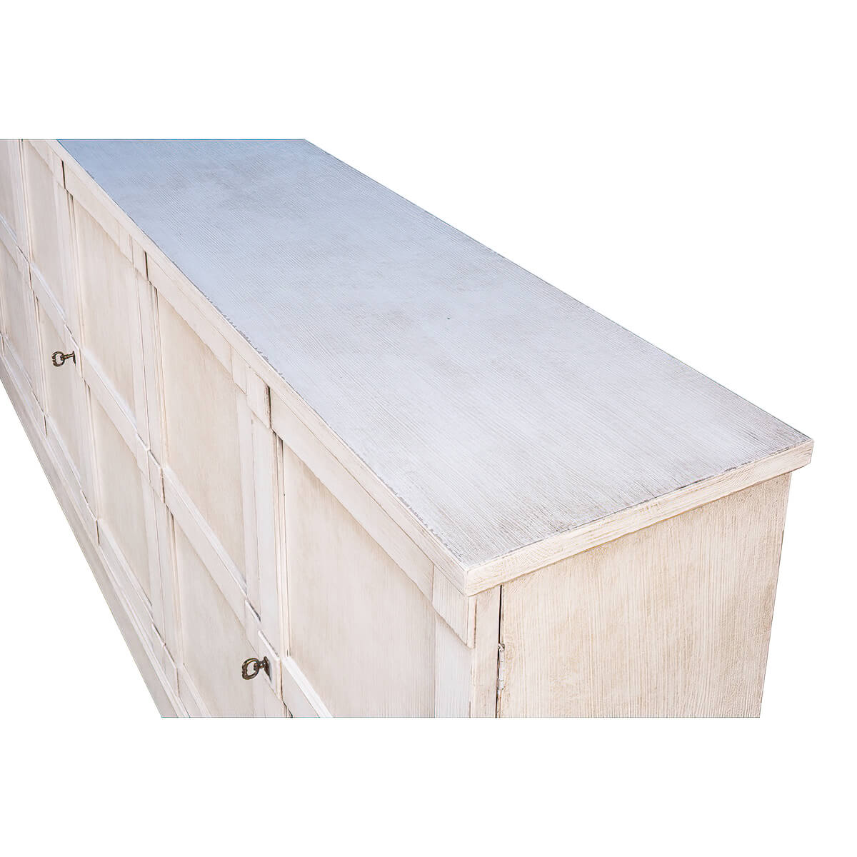 Antiqued Painted Buffet Cabinet - English Georgian America