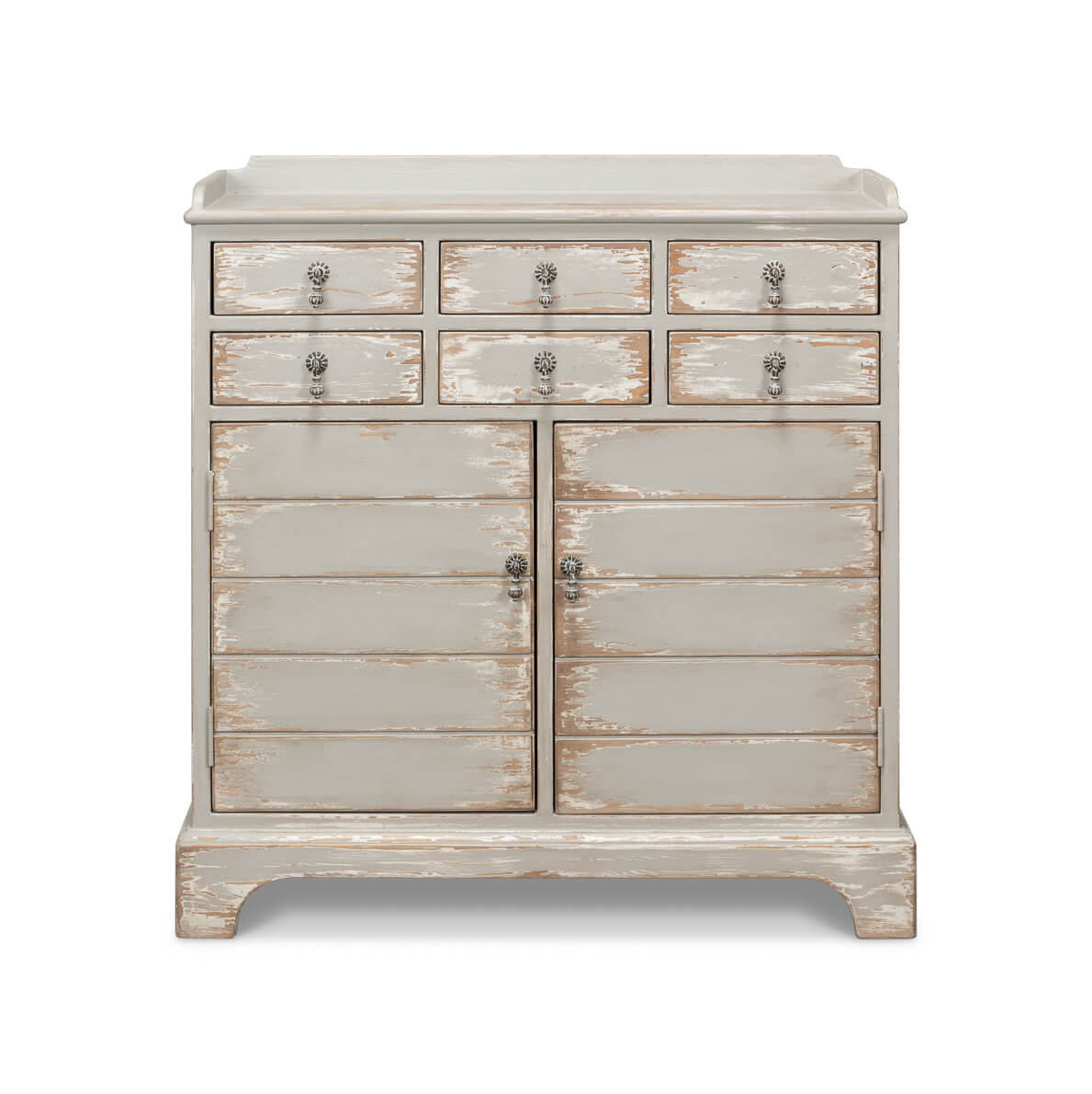 Antiqued Painted Country Chest - English Georgian America