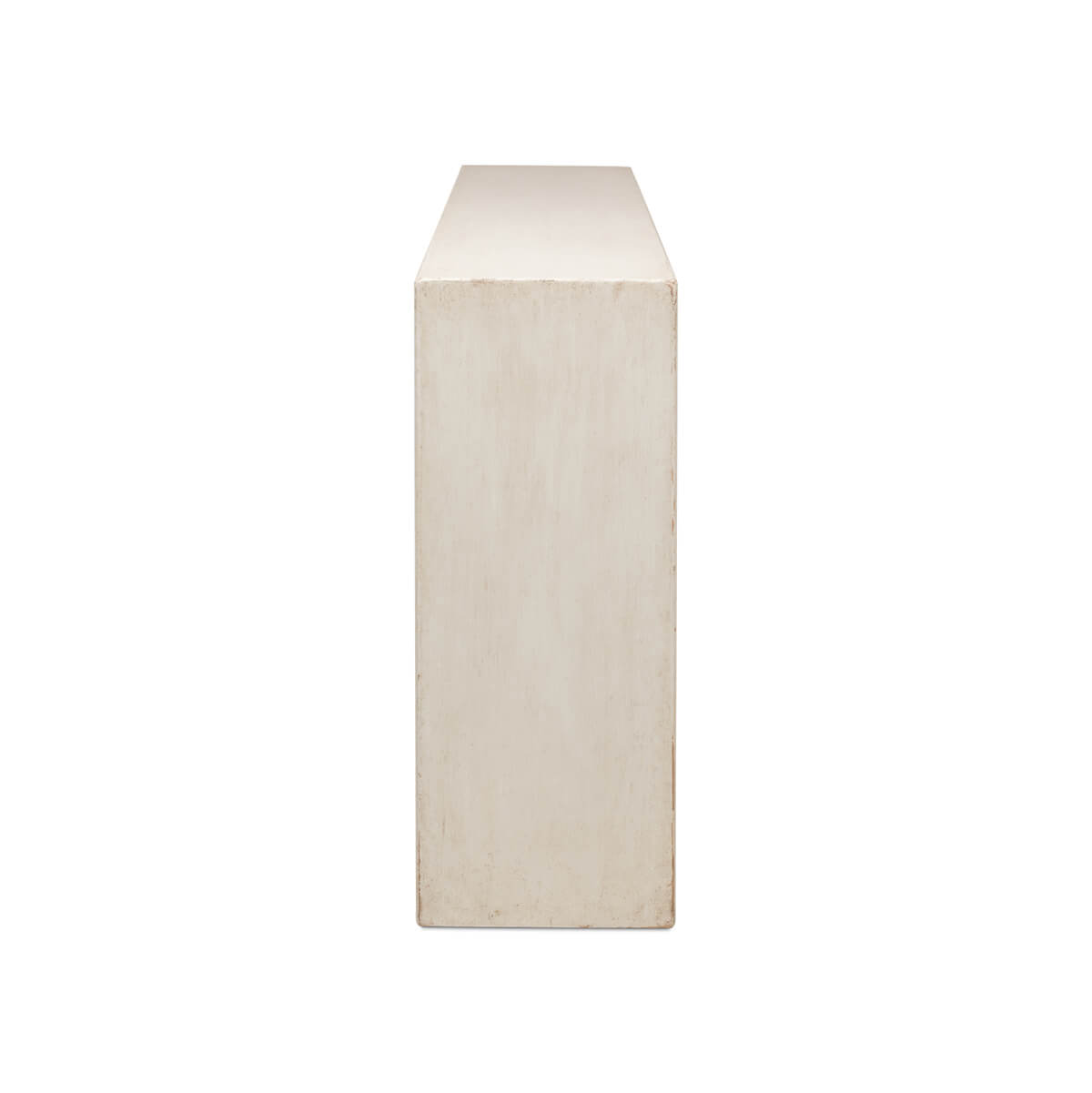 Antiqued White Painted Mantel Console - English Georgian America