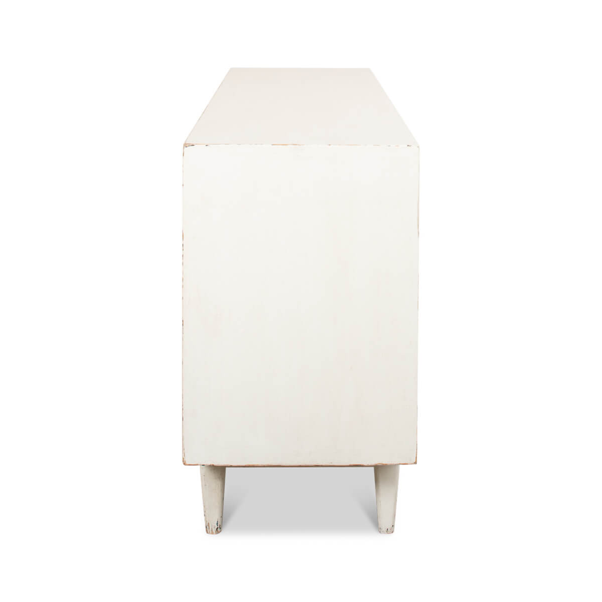 Antiqued White Painted Sideboard - English Georgian America