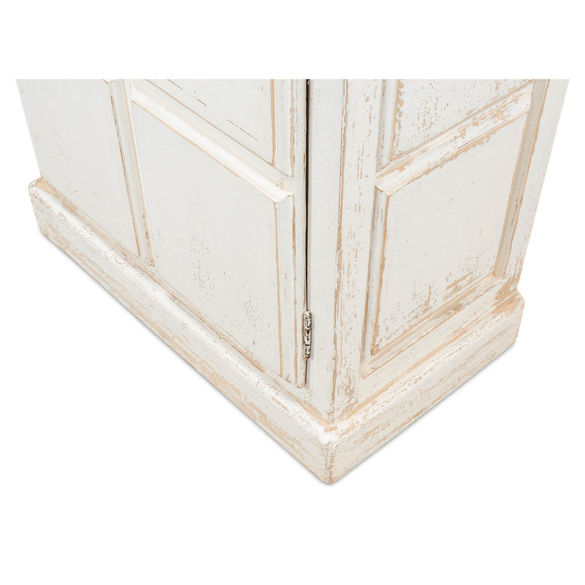 Antiqued White Rustic Bookcase - English Georgian America
