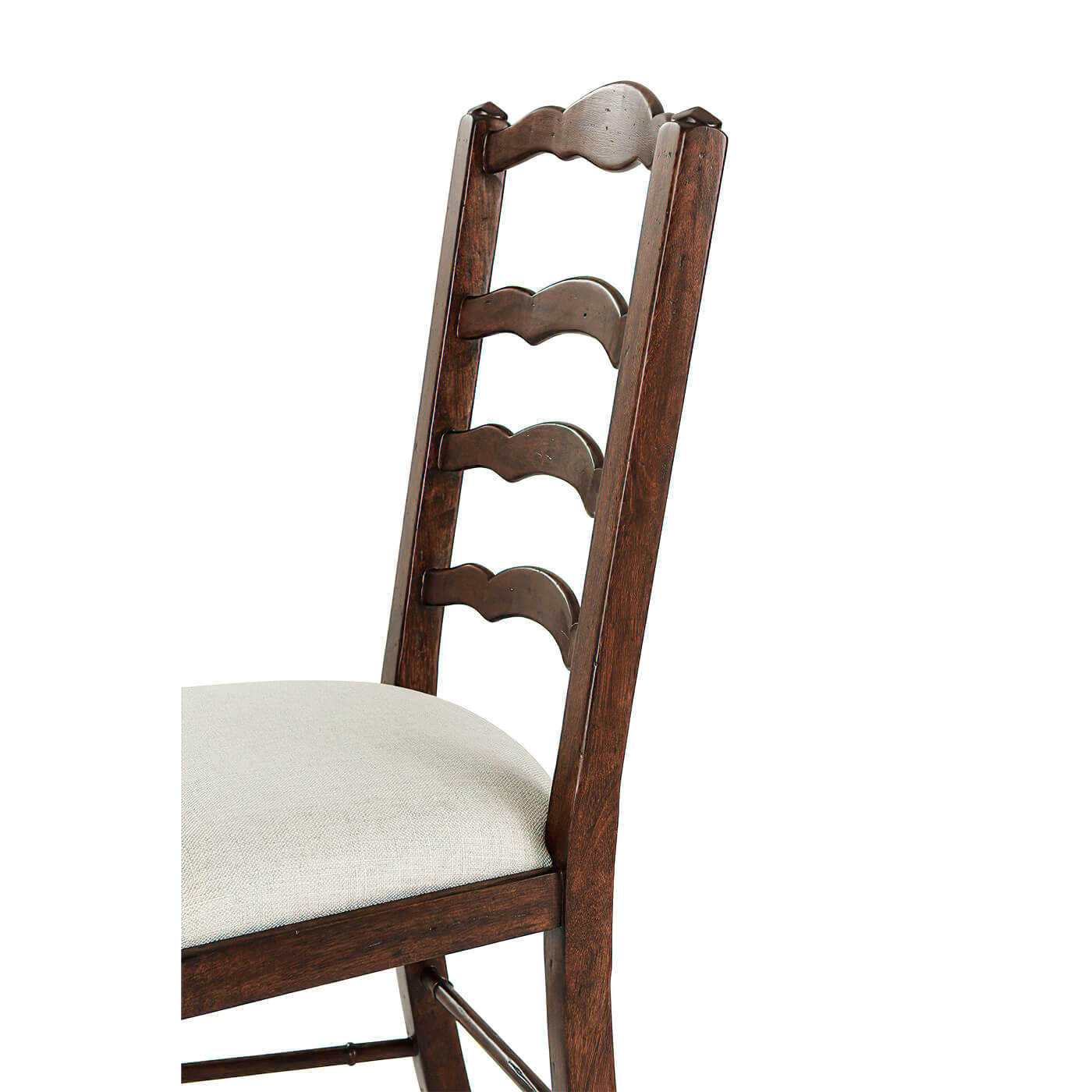 Antiqued Wood Dining Side Chair - English Georgian America