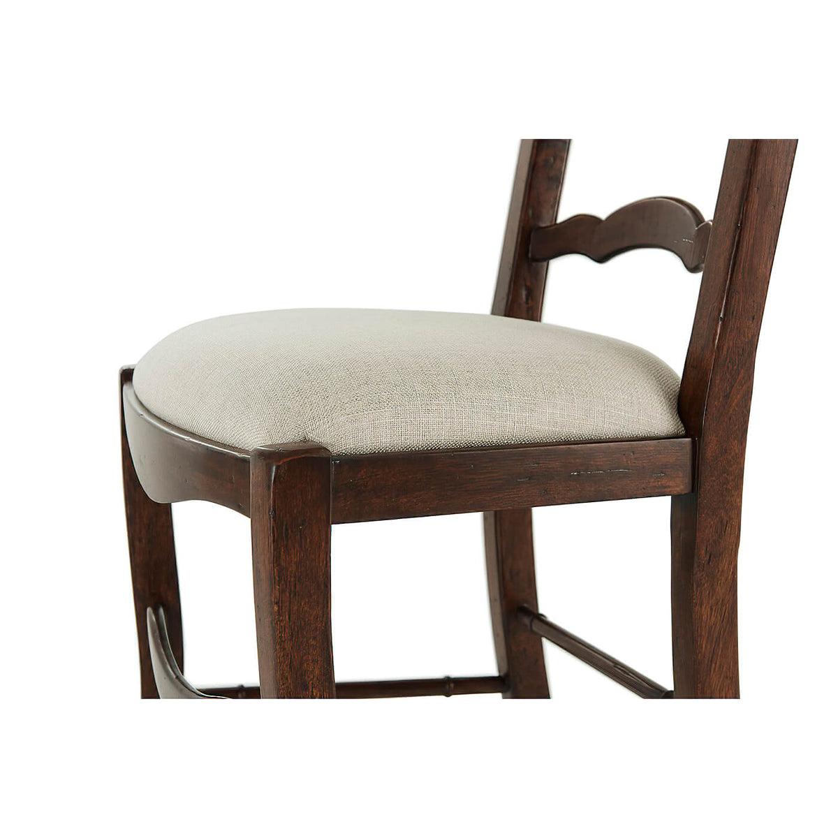 Antiqued Wood Dining Side Chair - English Georgian America